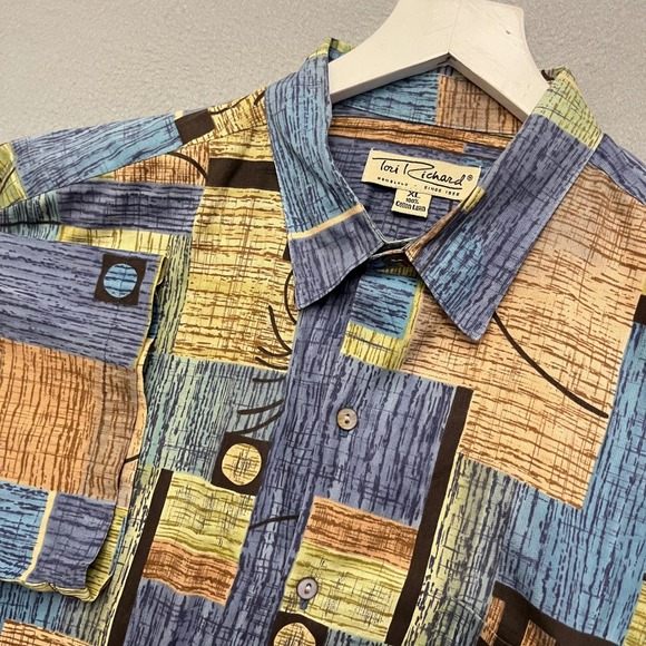Tori Richard Other - VTG Tori Richard Hawaii Shirt XL Cotton Lawn Abstract Aloha Camp Made USA 23x29